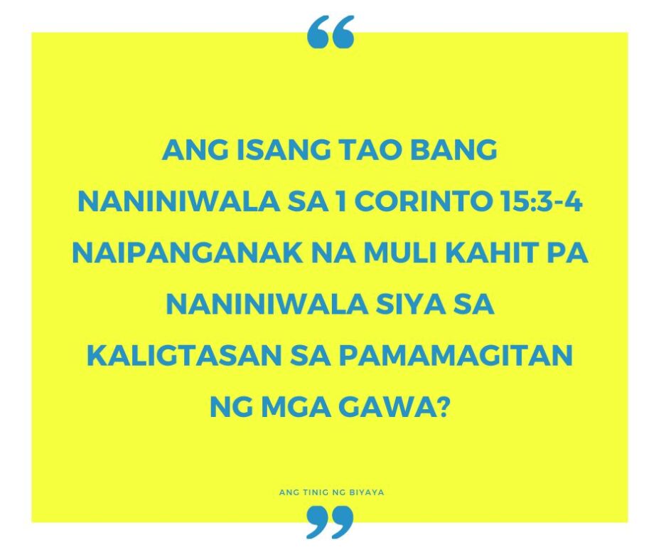 ANO ANG DAPAT NATING SABIHIN SA MGA CRISTIANONG NANGHAHAWAK SA 1 CORINTO