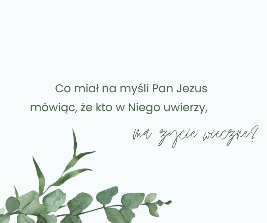 Co miał na myśli Pan Jezus mówiąc, że kto w Niego uwierzy,