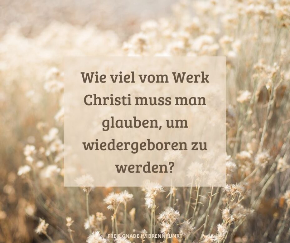 Die Rolle Christi bei unserer Errettung, Teil 2 – Das Werk Christi