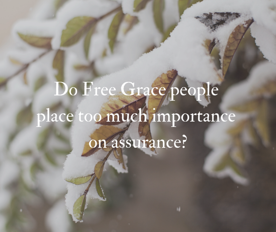Do Free Grace people place too much importance on assurance_