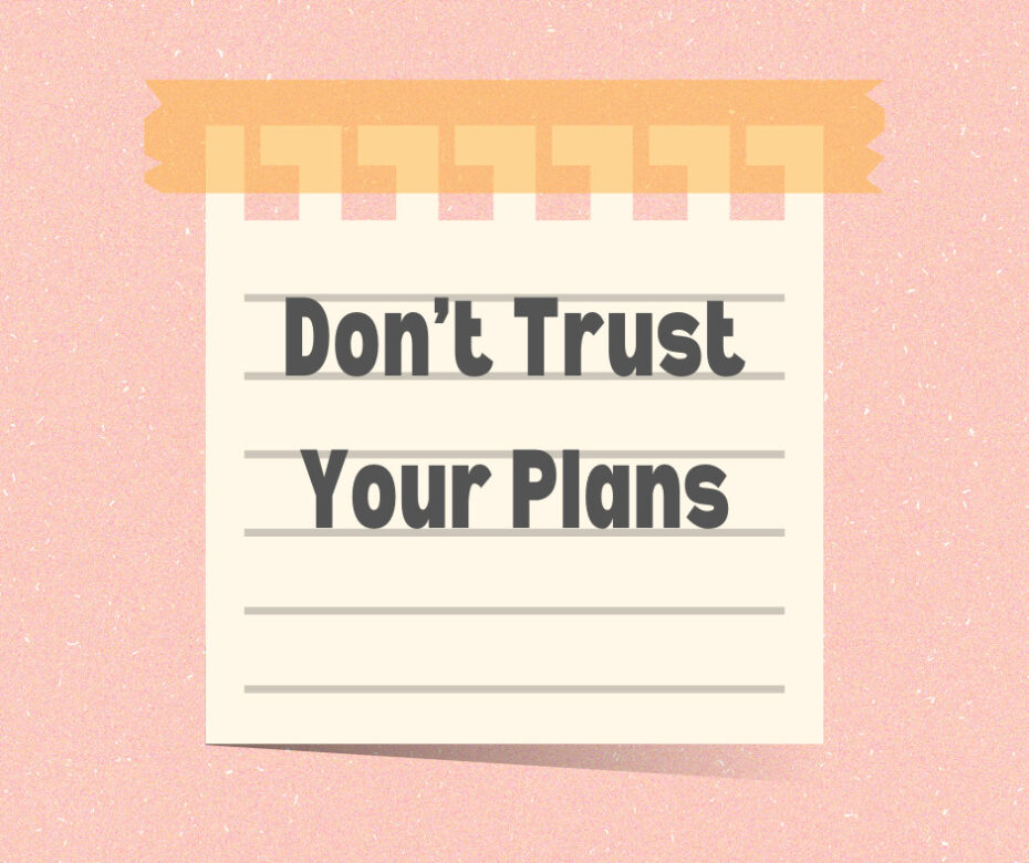 Don’t Trust Your Plans