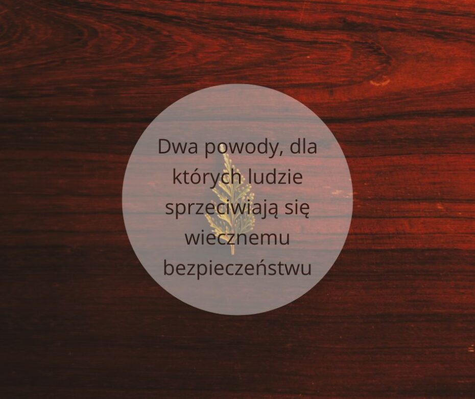 Dwa powody, dla których ludzie sprzeciwiają się wiecznemu bezpieczeństwu