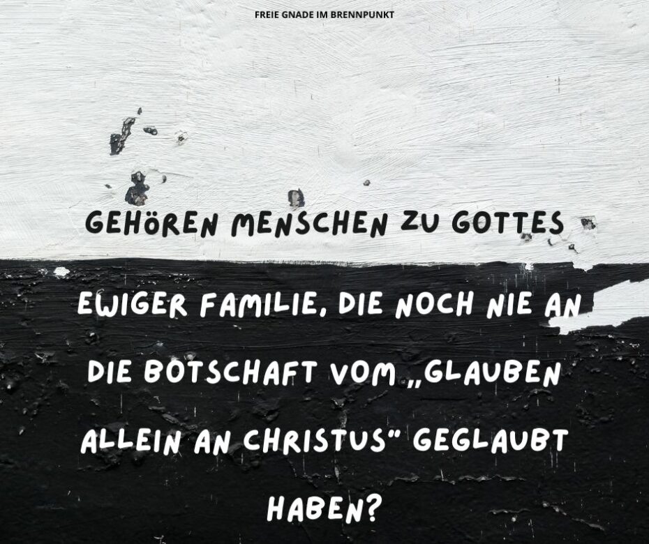 Glauben nur wenige Menschen daran