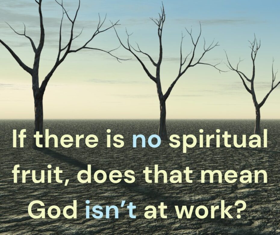If there is no spiritual fruit, does that mean God isn’t at work
