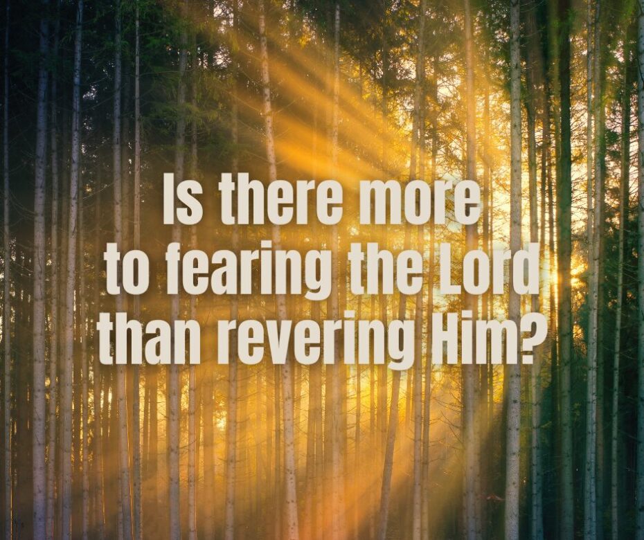 Is there more to fearing the Lord than revering Him
