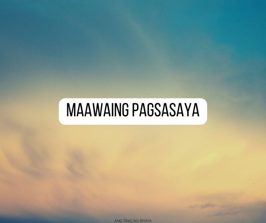 MAAWAING PAGSASAYA