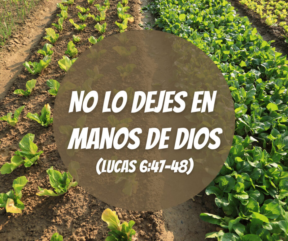 No lo dejes en manos de Dios (Lucas 6_47-48)