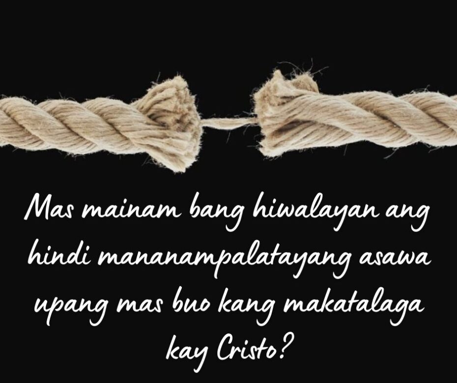 Paano Napababanal Ng Isang Mananampalatayang Asawa Ang Kaniyang Hindi Mananampalatayang Asawa?