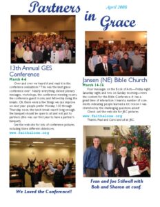 Partners in Grace Cover - April 2008
