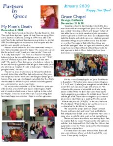 Partners in Grace Cover - January 2009