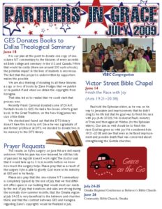 Partners in Grace Cover - July 2009