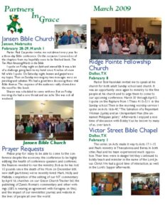 Partners in Grace Cover - March 2009