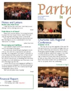 Partners in Grace Cover - November 2007