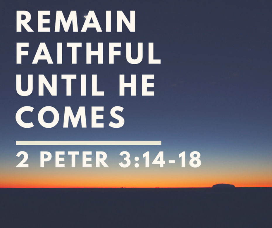 Remain Faithful Until He Comes