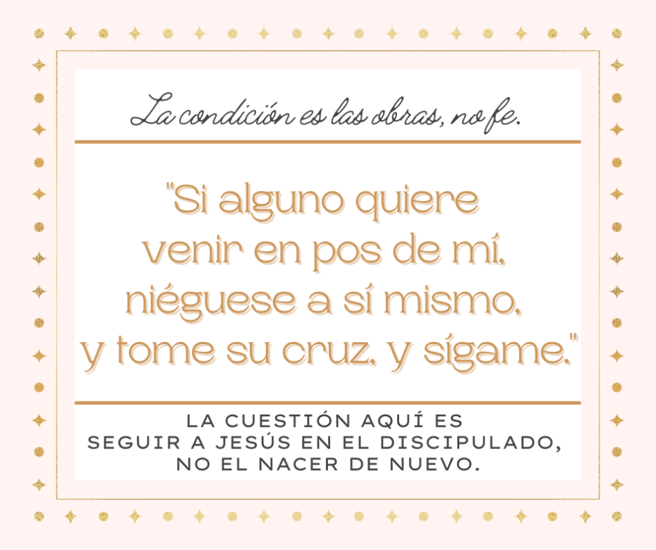 Si alguno quiere venir en pos de mí, niéguese a sí mismo, y tome su cruz, y sígame