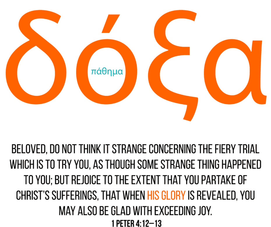 Suffering precedes Glory