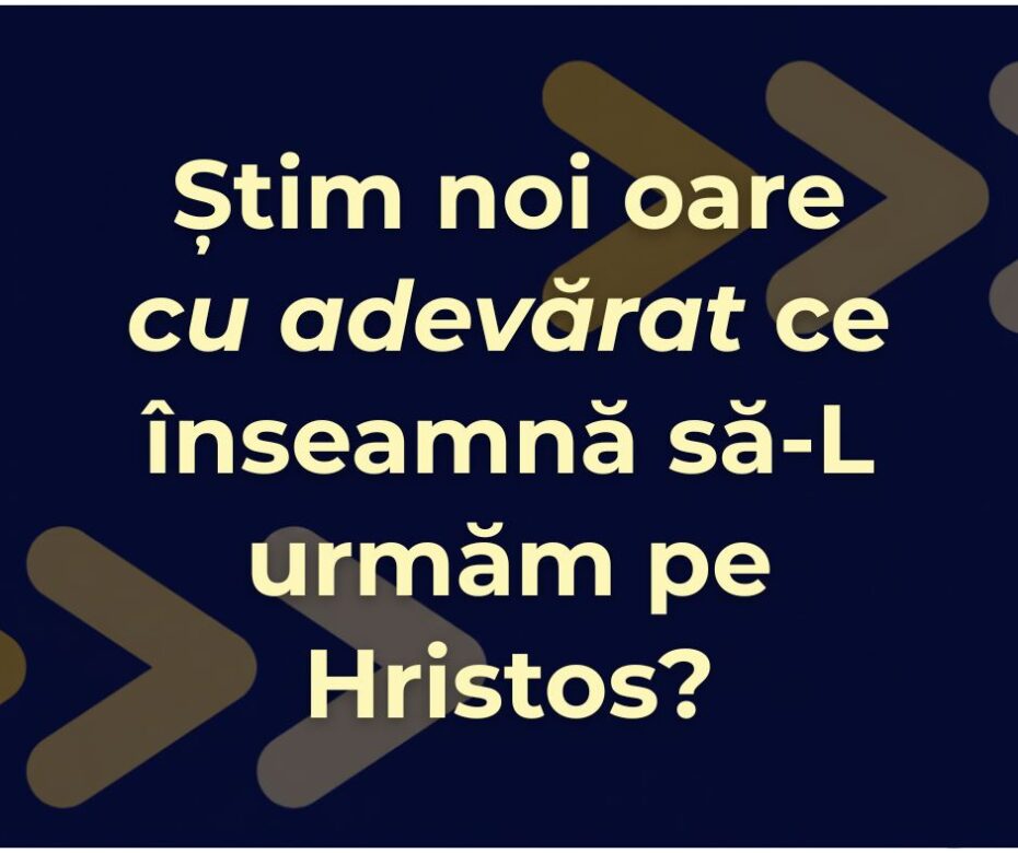 Te voi urma, Doamne!