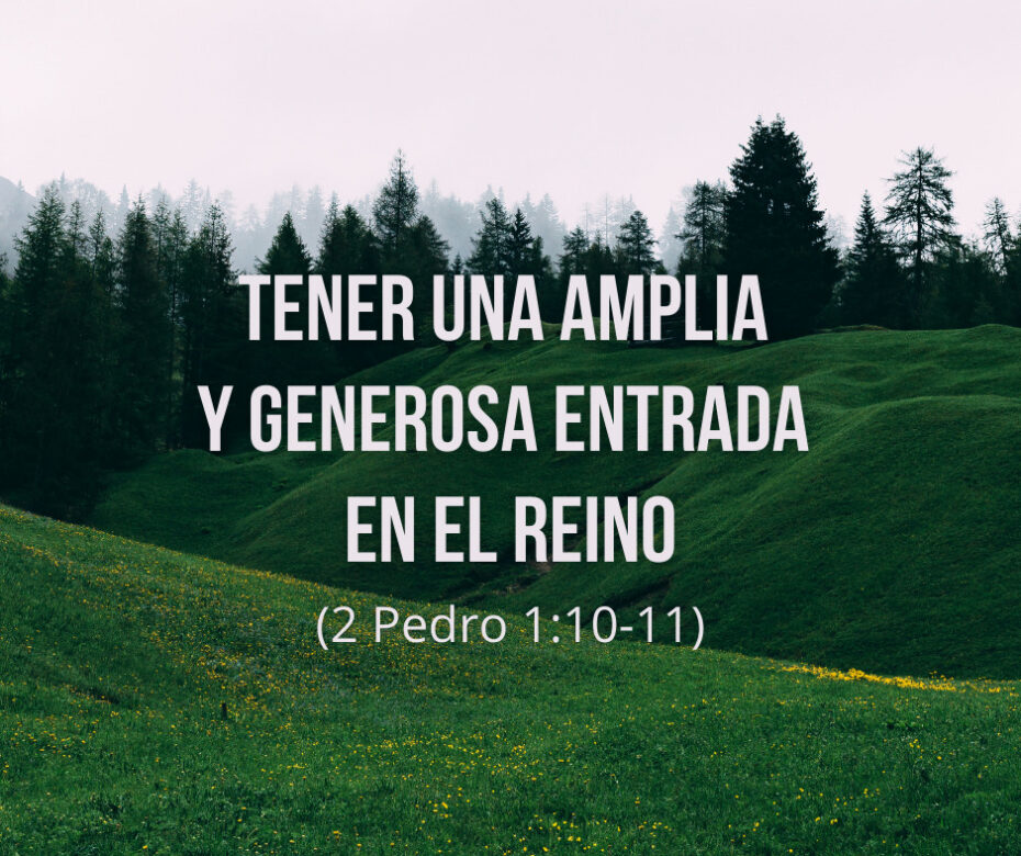 Tener una amplia y generosa entrada en el reino