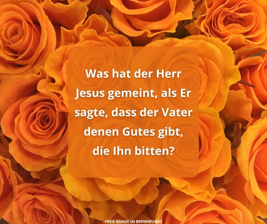 Was hat der Herr Jesus gemeint, als Er sagte, dass der Vater denen Gutes gibt, die Ihn bitten?