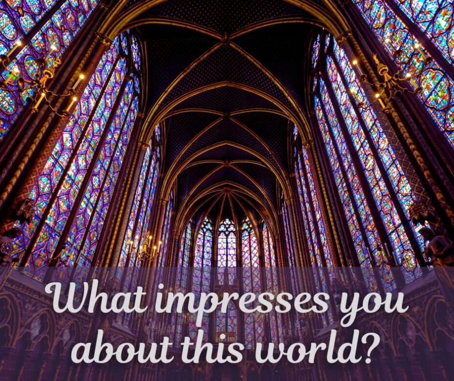 What impresses you about this world