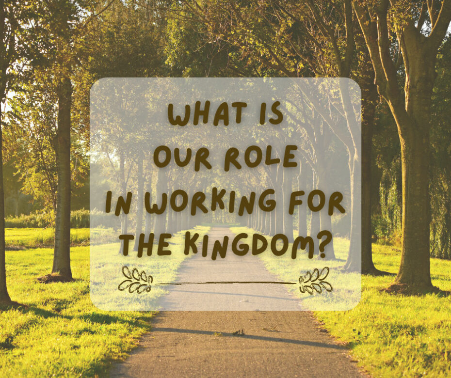 What is our role in working for the Kingdom