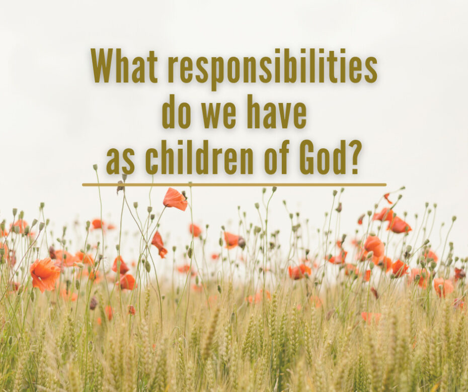 What responsibilities do we have as children of God