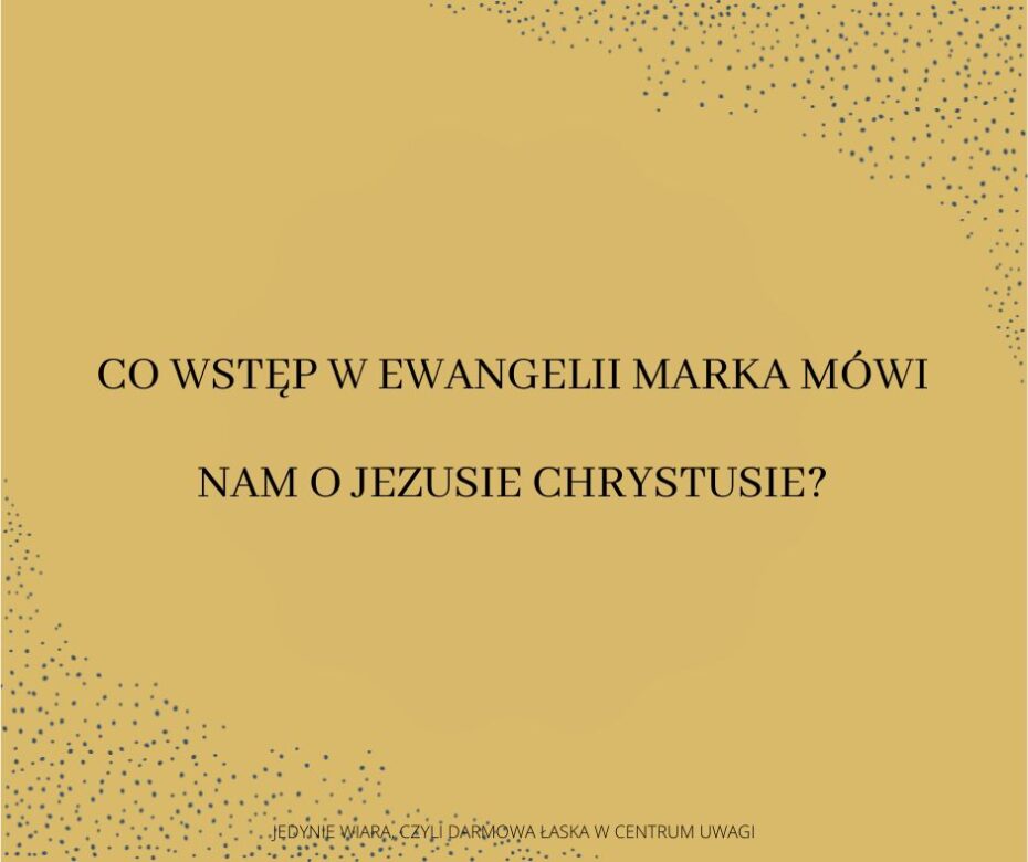 Wstęp w Ewangelii Marka