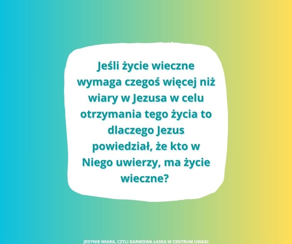 Zbawienie przez wiarę czy przez samą wiarę?