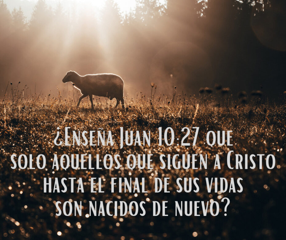 ¿Enseña Juan 1027 que solo aquellos que siguen a Cristo hasta el final de sus vidas son nacidos de nuevo