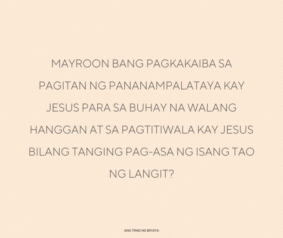¿Hay alguna diferencia entre creer en Jesús para la vida eterna y confiar en Jesús como la única esperanza del cielo