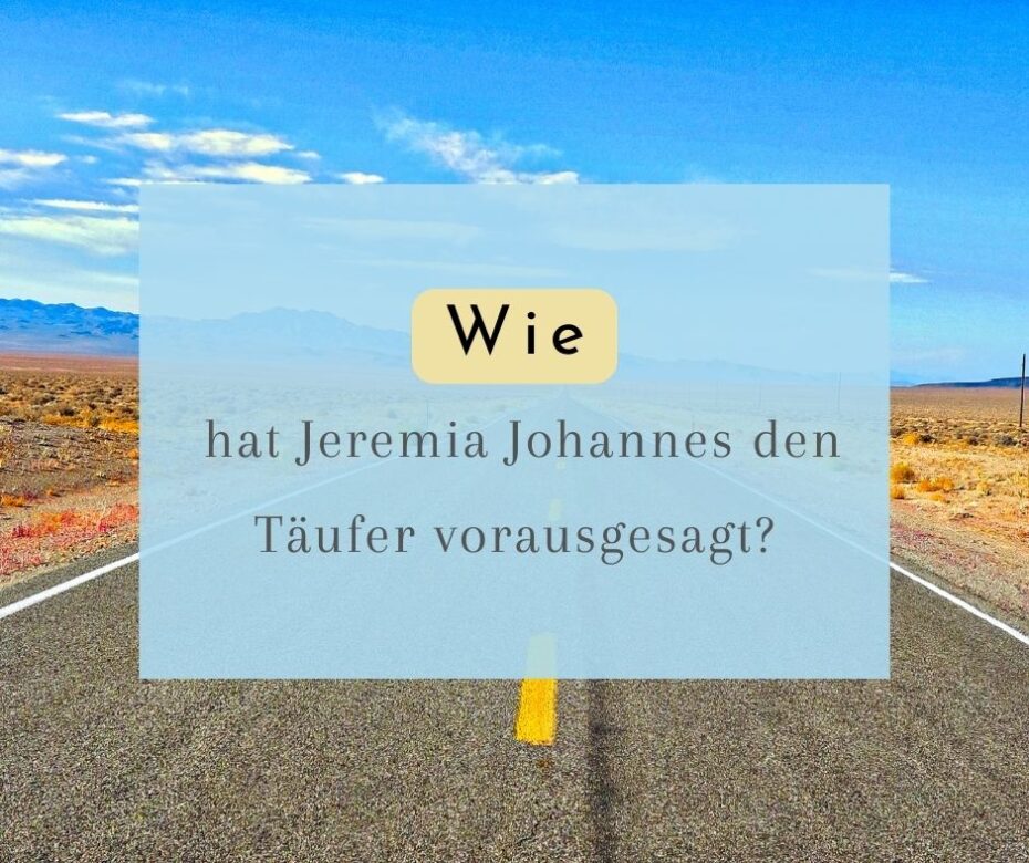 „Johannes, das ist Jeremia“
