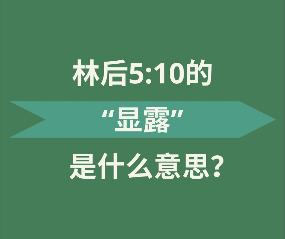 不止“显露“（林后5