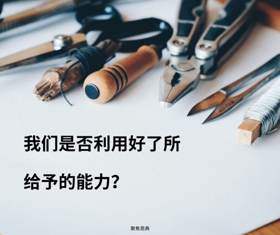 用我们已被给予的